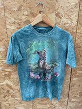 Vintage The Mountain Men's Size S Green Tie Dye Tiger Cub T-Shirt